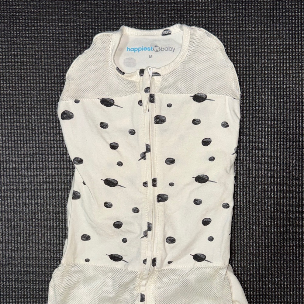 Happiest Baby White and Black Swaddle